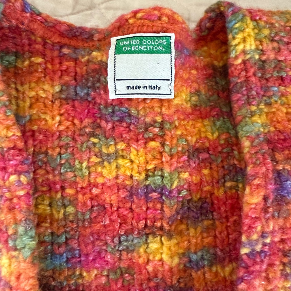 United Colors of Benetton Wool Knit Zip Vest - Picture 2 of 3